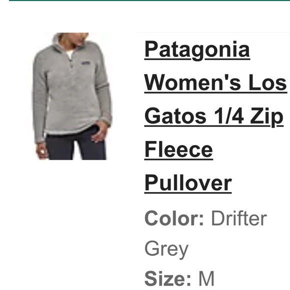 Patagonia Gray Los Gatos Fleece 1/4 zip - Picture 7 of 7